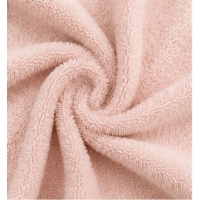 Zachte badcape met naam - kleur blush 80-80